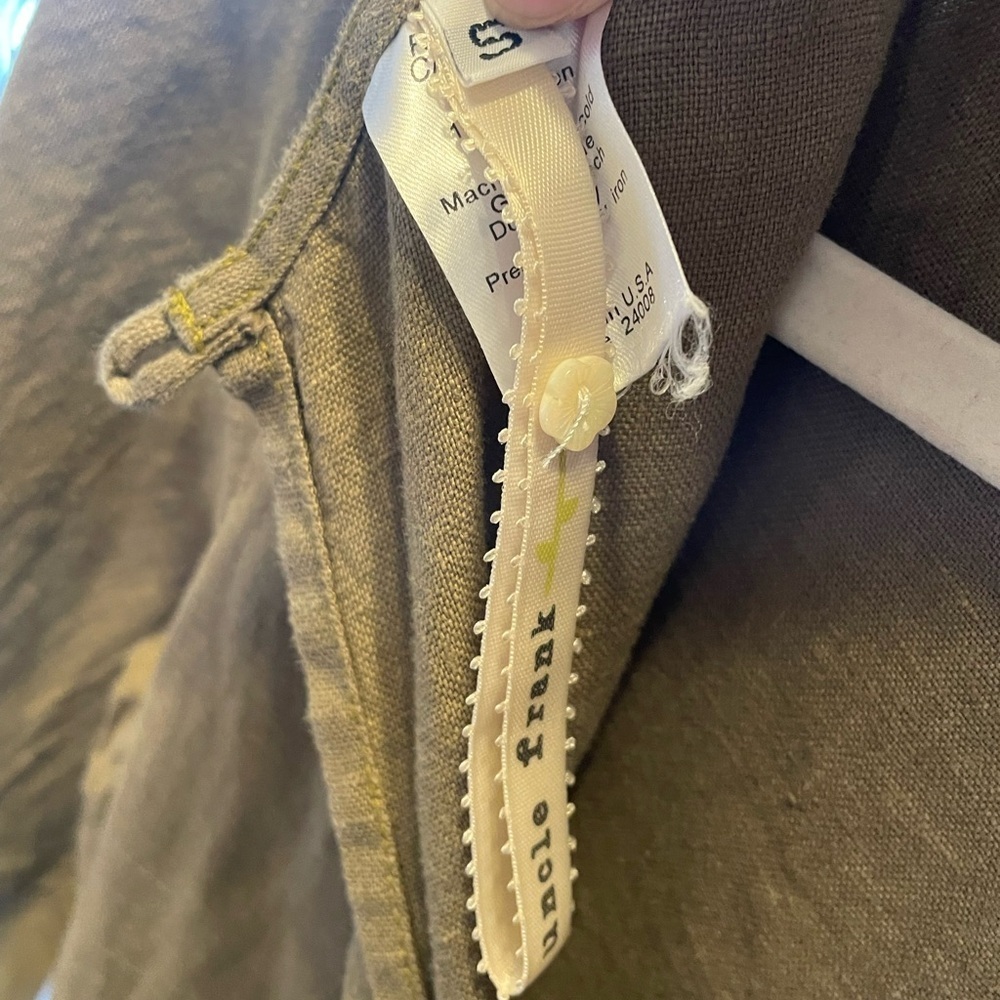 Uncle Frank Studio Anthropologie size small linen jumpsuit. Excellent condition - Picture 8 of 8